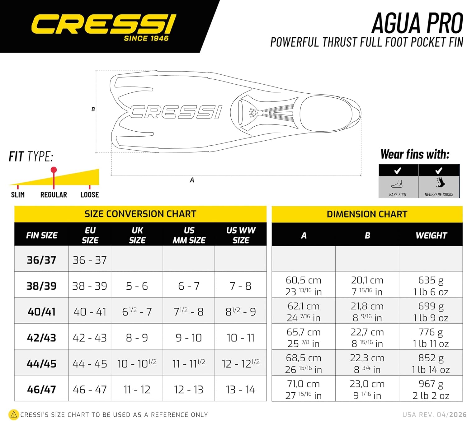 PINNE AGUA PRO CRESSI - immagine 3